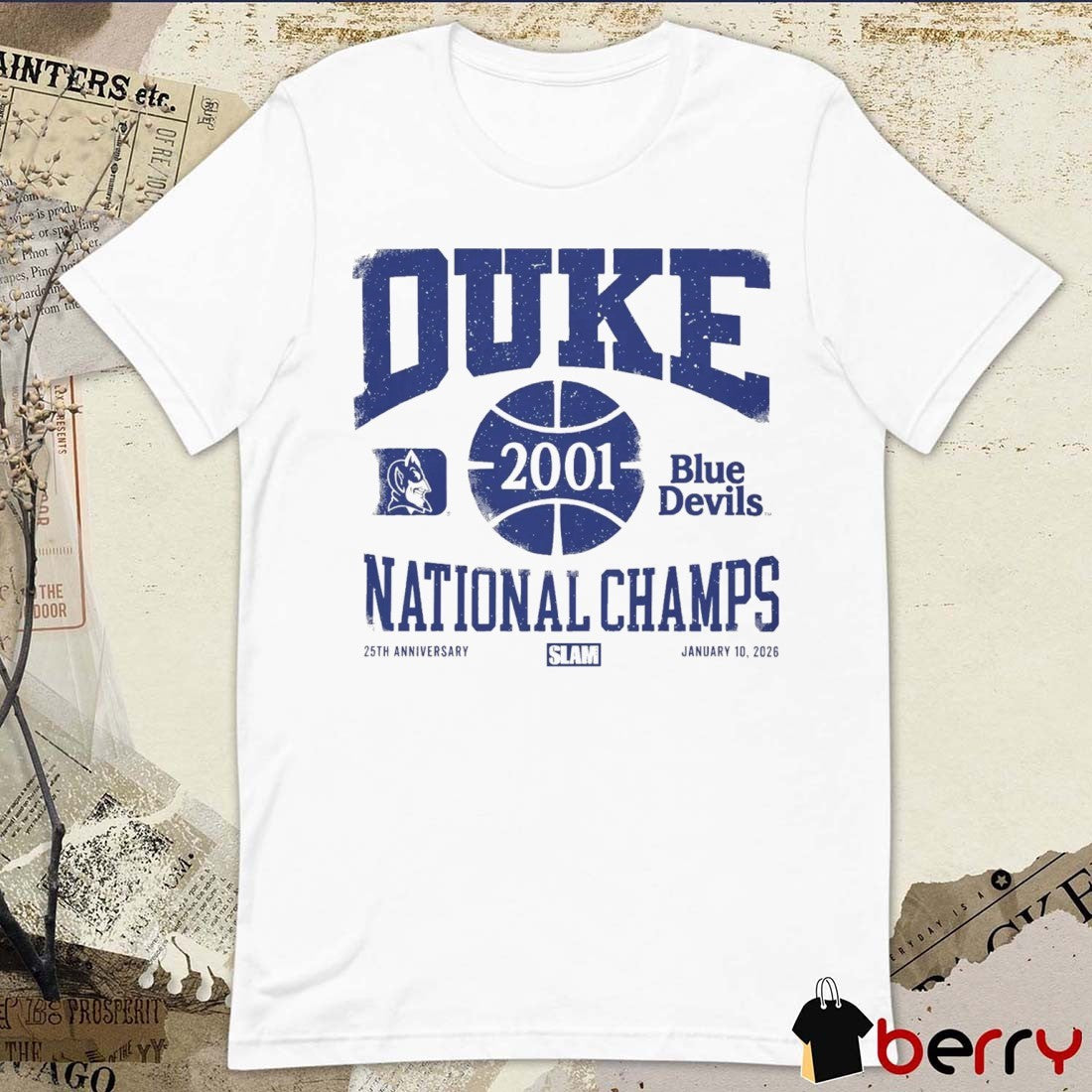 Duke Blue Devils 2001 National Champions 25th Anniversary January 10 2025 t-shirt