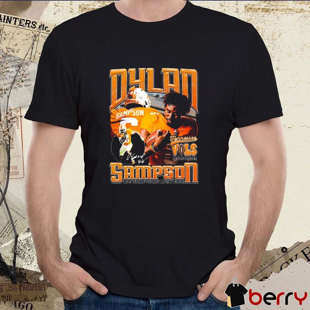 Dylan Sampson Tennessee Vols Record Holder Most Rushing Touchdowns In A Season Vintage Icon Signature t-shirt