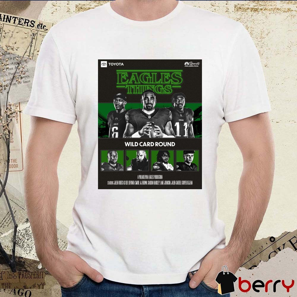 Eagles Things NFL Wild Card Round Jalen Hurts, DeVonta Smith, A.J. Brown Poster t-shirt
