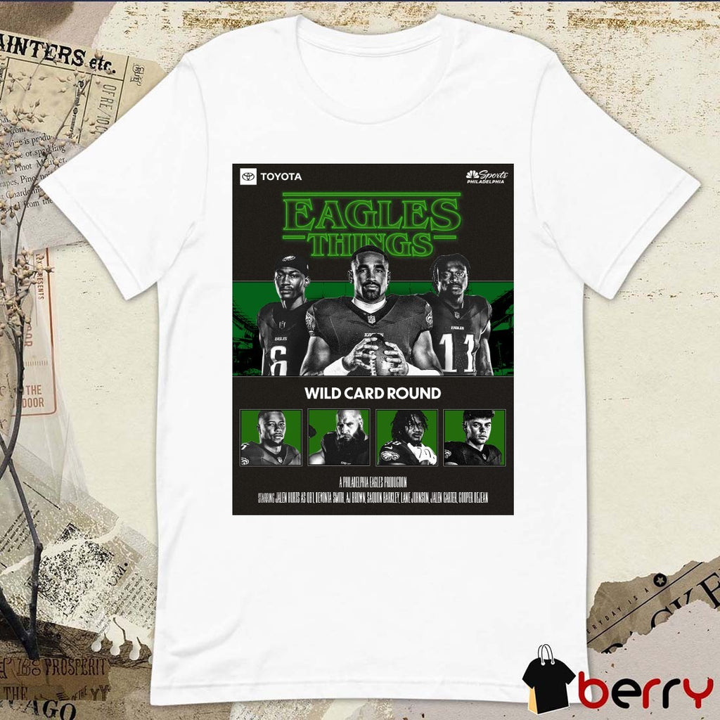 Eagles Things NFL Wild Card Round Jalen Hurts, DeVonta Smith, A.J. Brown Poster t-shirt