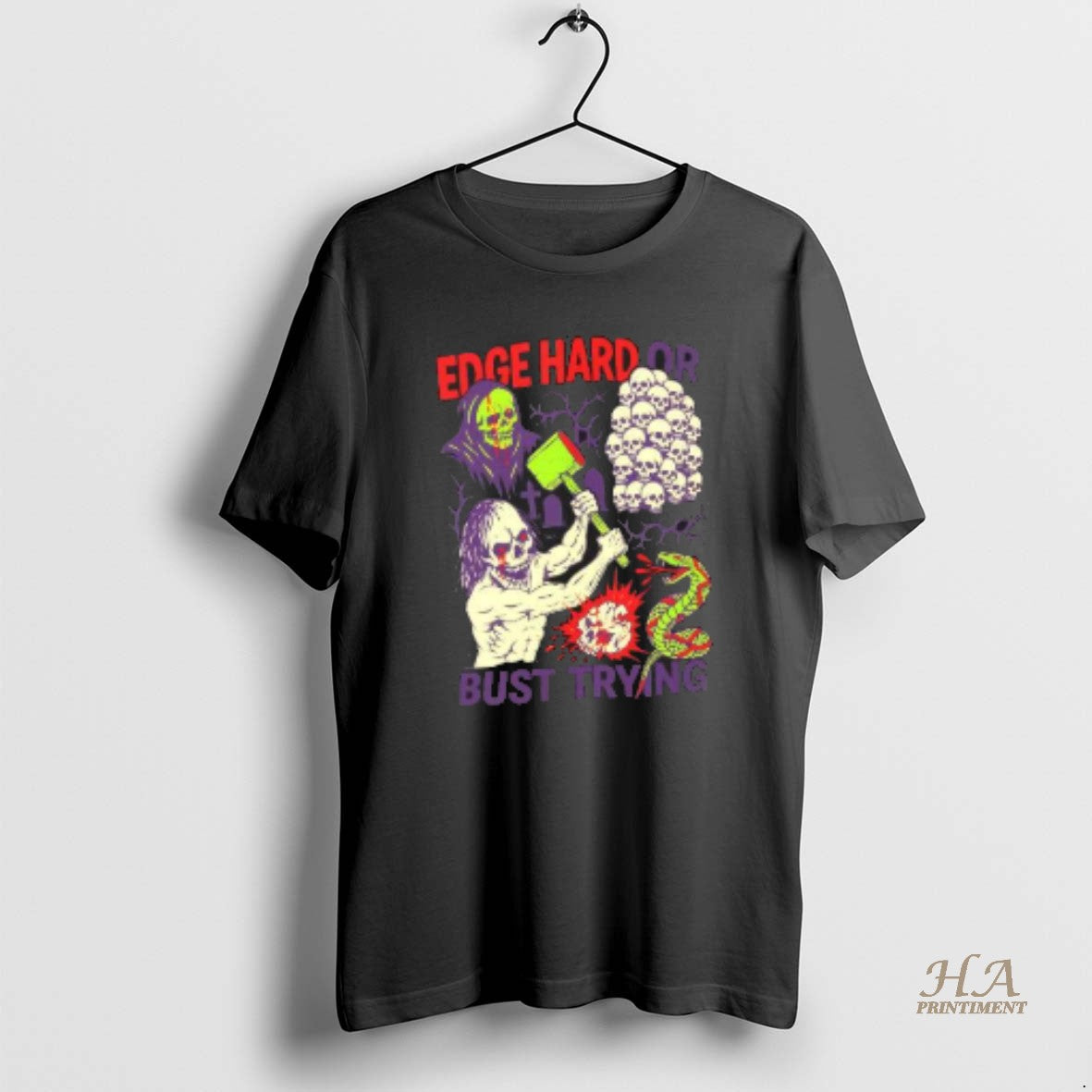 Official Edge Hard Or Bust Trying Horror T-Shirts, Hoodie, Sweatshirt | InkNestWear.com