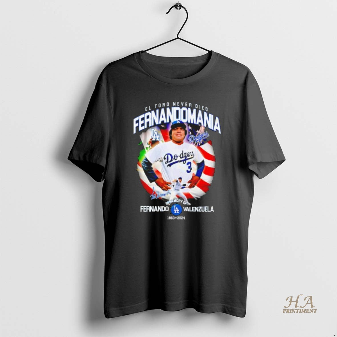 Official El Toro Never Dies Fernando Valenzuela Los Angeles Dodgers 1960 2024 Black T-Shirts, Hoodie, Sweatshirt