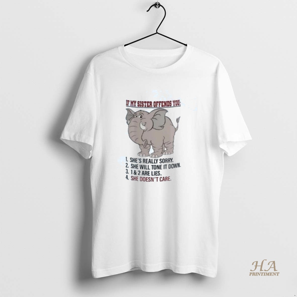 Official Elephant If My Sister Offends You Shes Really Sorry T-Shirts, Hoodie, Sweatshirt | InkNestWear.com