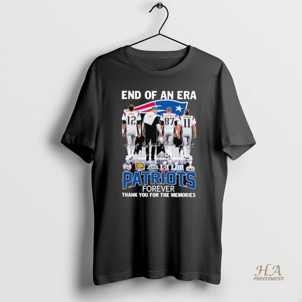 Official End Of An Era Patriots Forever Thank You For The Memories T-Shirts, Hoodie, Sweatshirt | InkNestWear.com