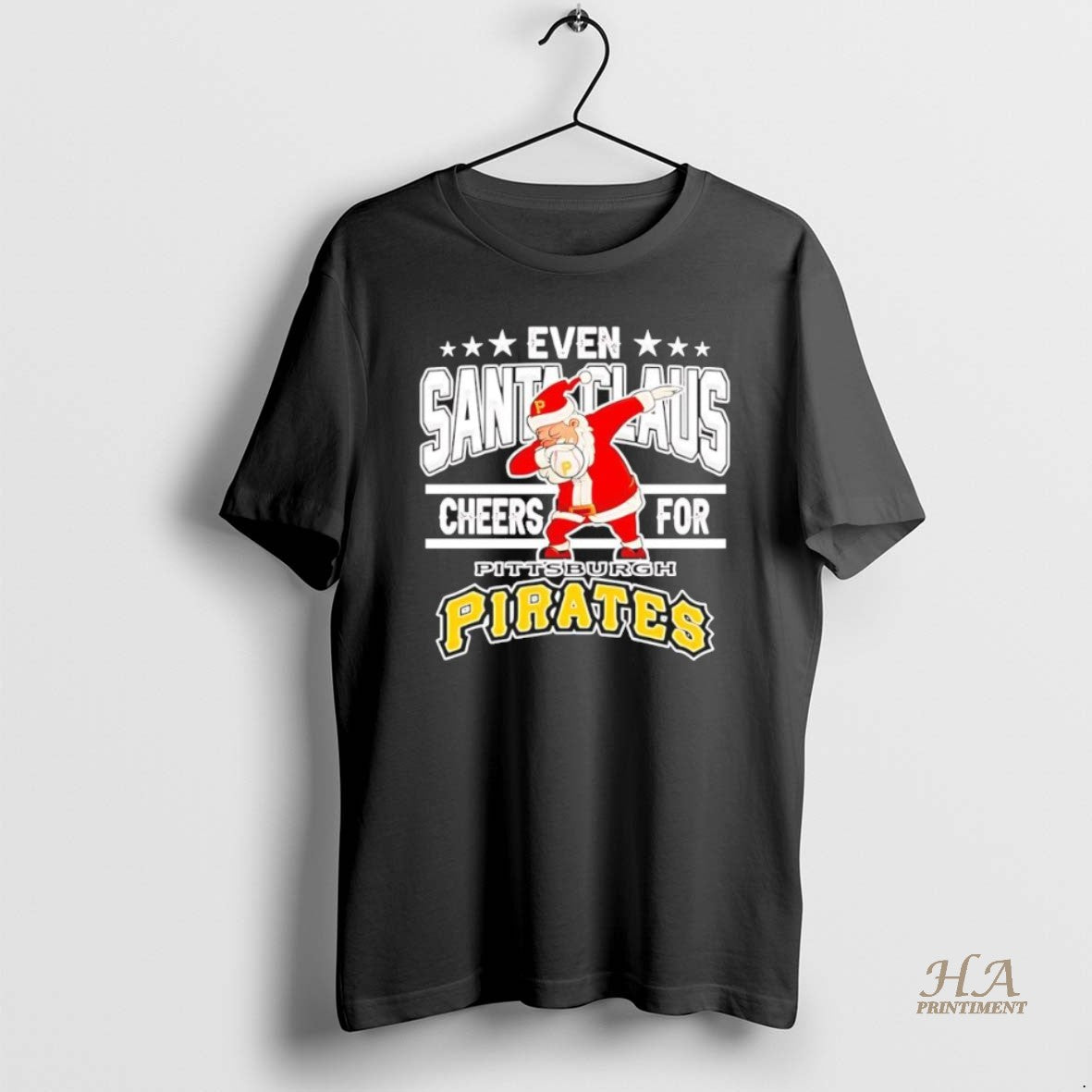 Official Even Santa Claus Cheers For Pittsburgh Pirates Christmas 2025 Black T-Shirts, Hoodie, Sweatshirt | InkNestWear.com