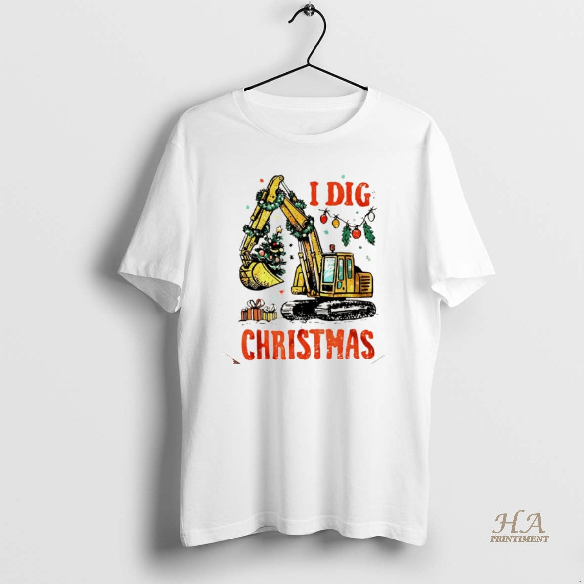 Official Excavator I Dig Christmas Tree Vintage Christmas T-Shirts, Hoodie, Sweatshirt | InkNestWear.com
