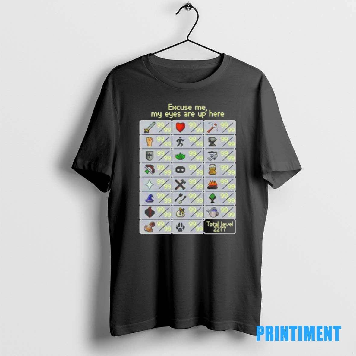 Official Excuse Me My Eyes Are Up Here Runescape Skill Tee Sweater