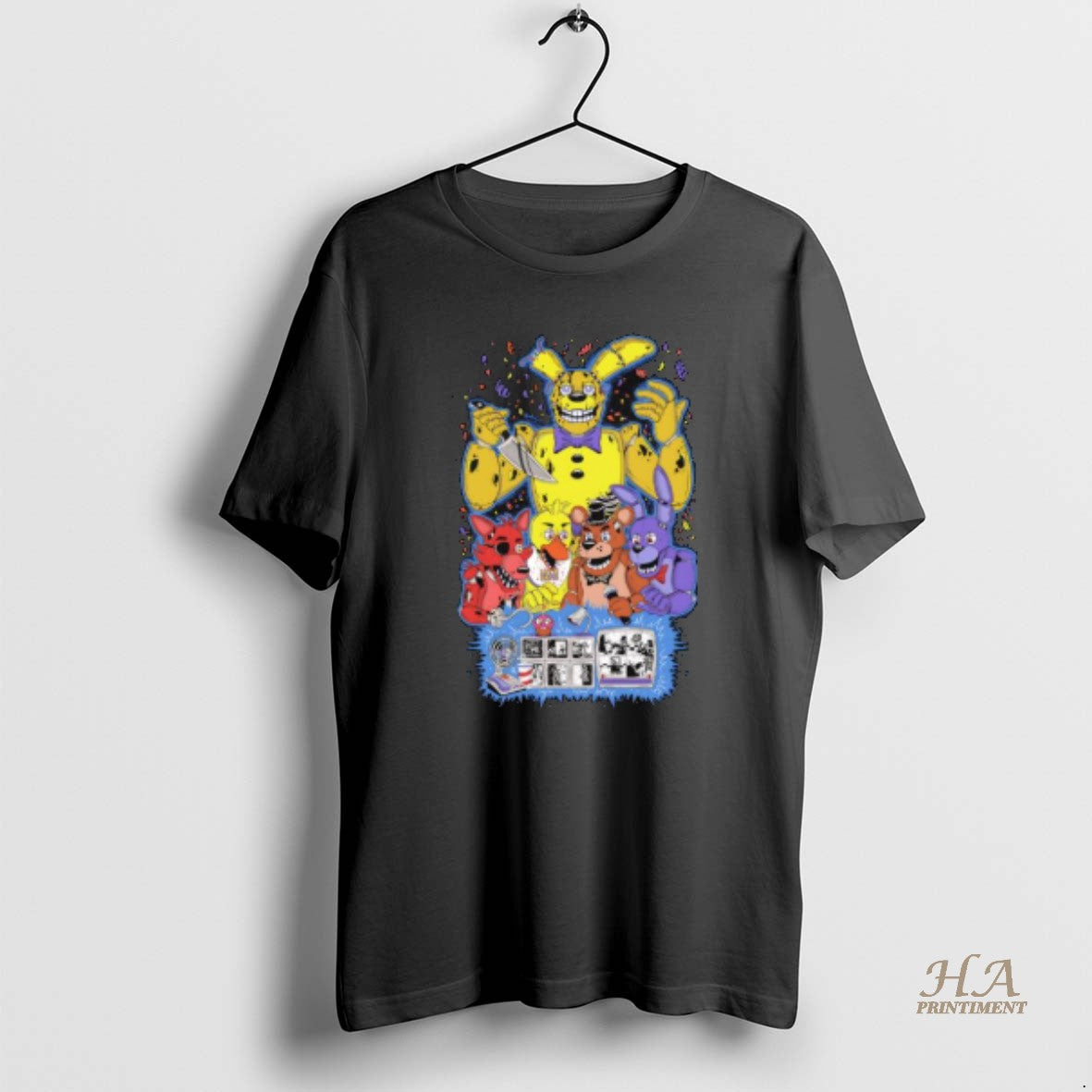 Official Fnaf Five Nights At Freddys Freddy Bonnie Chica Foxy Characters T-Shirts, Hoodie, Sweatshirt | InkNestWear.com
