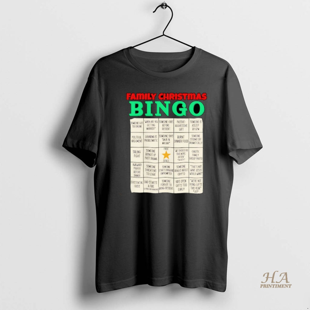 Official Family Christmas Bingo Free Space Christmas Ornaments T-Shirts, Hoodie, Sweatshirt | InkNestWear.com