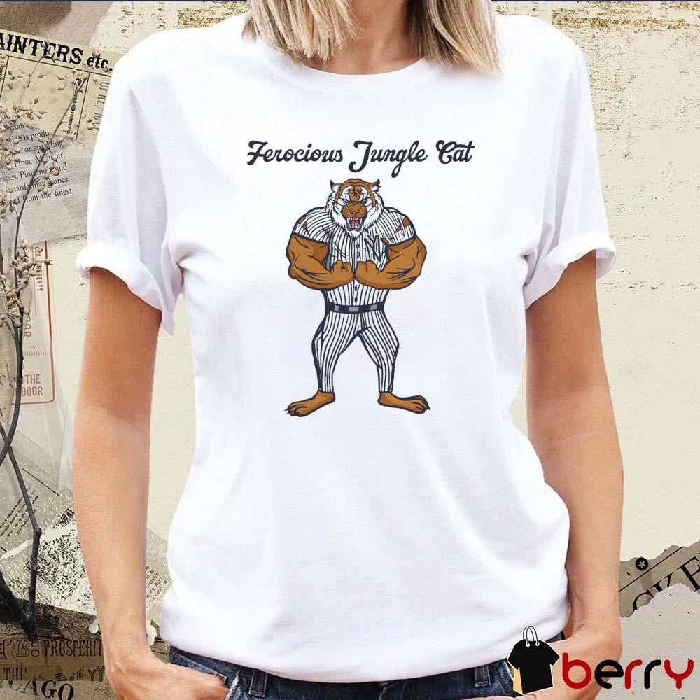 Ferocious Jungle Cat New York Yankees Detroit Tigers Mascot t-shirt