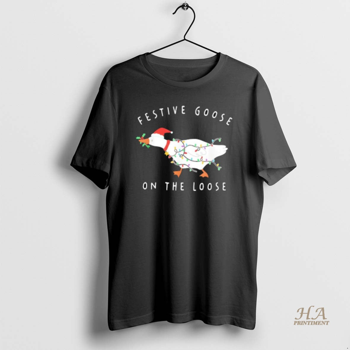 Official Festive Goose On The Loose Christmas T-Shirts, Hoodie, Sweatshirt | InkNestWear.com