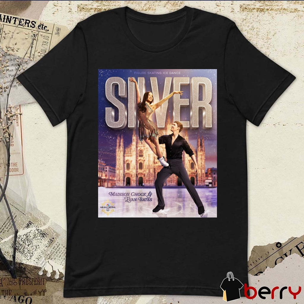 Figure Skating Ice Dance Silver Madison Chock and Evan Bates Poster t-shirt