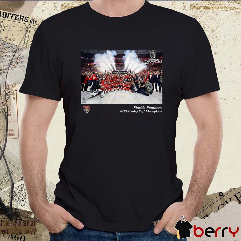 Florida Panthers Hockey 2025 Stanley Cup Champions Team Photo t-shirt