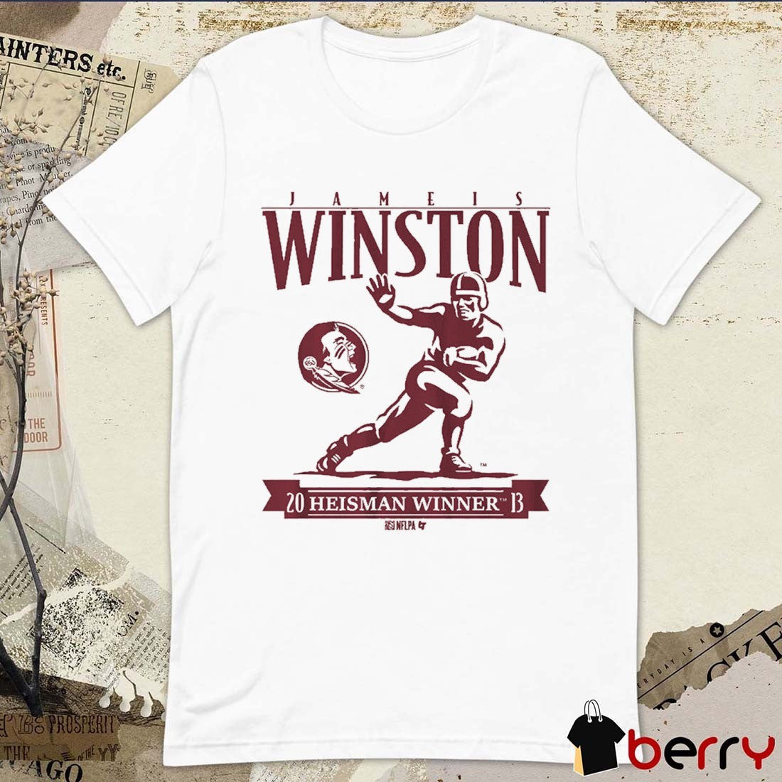 Florida State Seminoles Football Jameis Winston Heisman Winner Trophy t-shirt