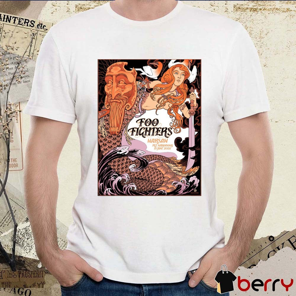 Foo Fighters Warsaw PGE Narodowy June 15 2026 Poster t-shirt