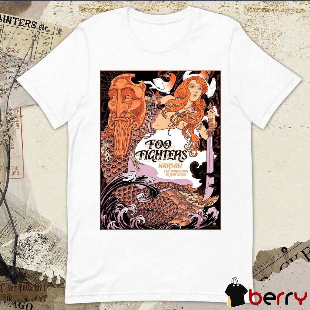 Foo Fighters Warsaw PGE Narodowy June 15 2026 Poster t-shirt