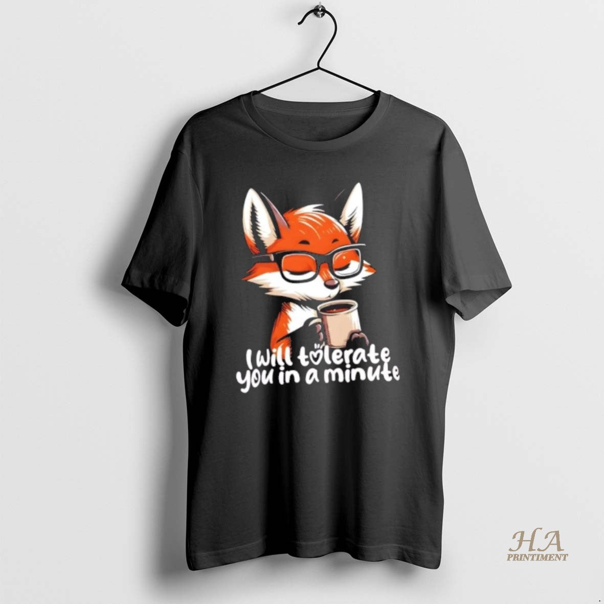 Official Fox Coffee Morning Mood I Will Tolerate You In A Minute T-Shirts, Hoodie, Sweatshirt | InkNestWear.com