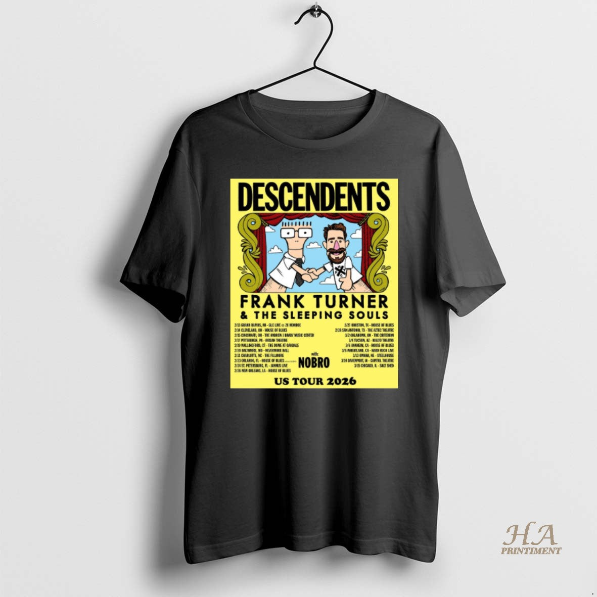 Official Frank Turner And The Descendents Us Tour 2026 The Sleeping Souls With Nobro T-Shirts, Hoodie, Sweatshirt