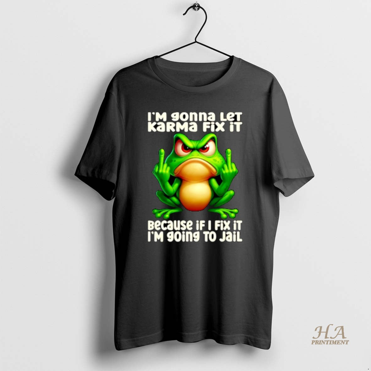 Official Frog Middle Finger I Am Going To Let Karma Fix It Christmas T-Shirts, Hoodie, Sweatshirt | InkNestWear.com
