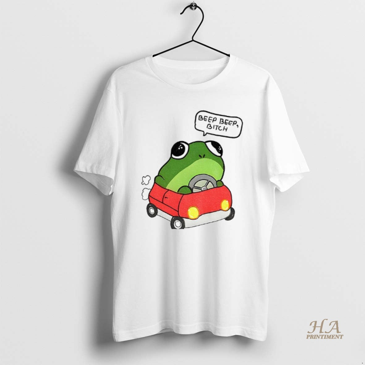 Official Frog Driving Beep Beep Bitch Meme T-Shirts, Hoodie, Sweatshirt | InkNestWear.com