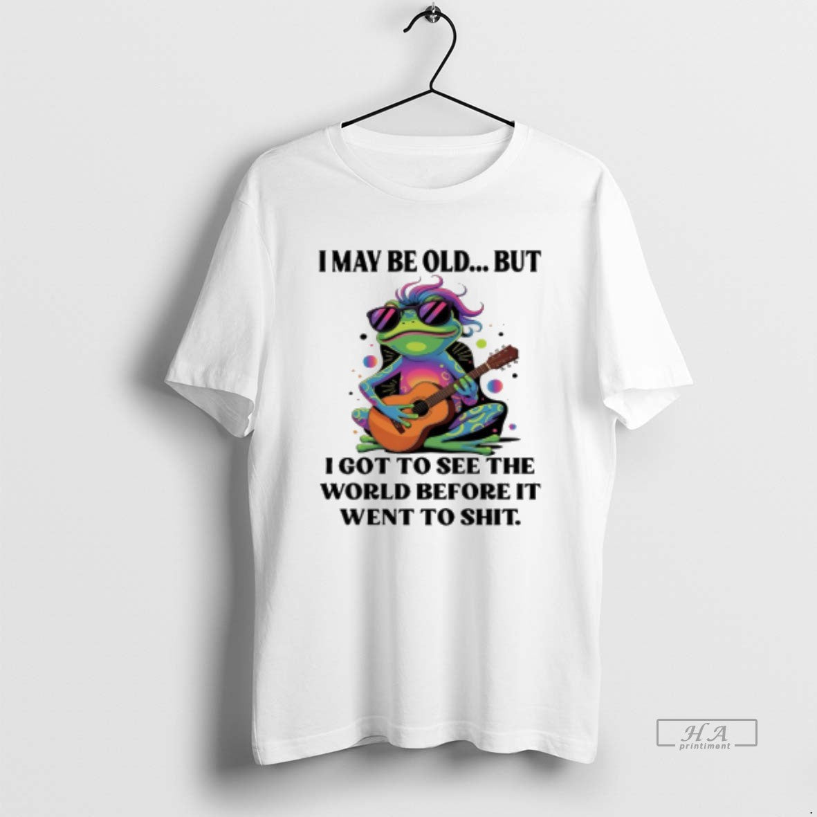 Official Frog Guitar I May Be Old But I Got To See The World Before T-Shirts, Hoodie, Sweatshirt | InkNestWear.com