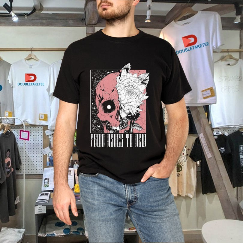 From Ashes To New Deadbloom Skull T-shirts