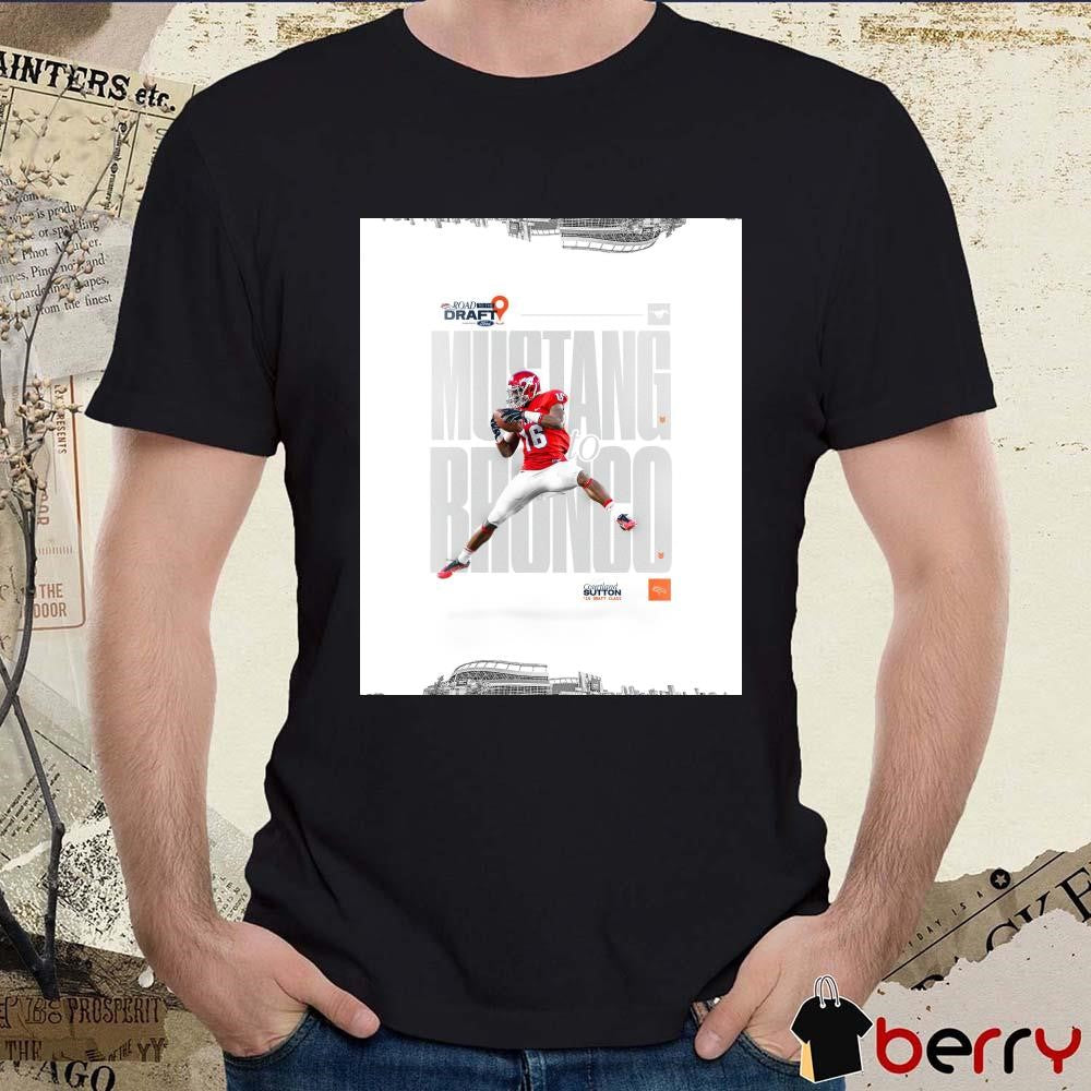 From college Road To The Draft SMU Mustangs to Denver Broncos NFL Courtland Sutton t-shirt
