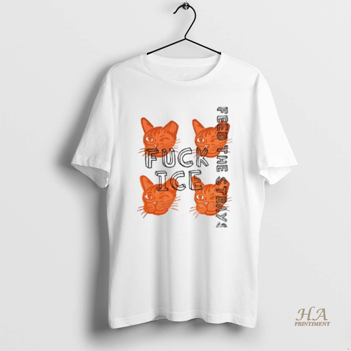Official Fuck Ice Orange Cats Feed The Strays Political T-Shirts, Hoodie, Sweatshirt | InkNestWear.com