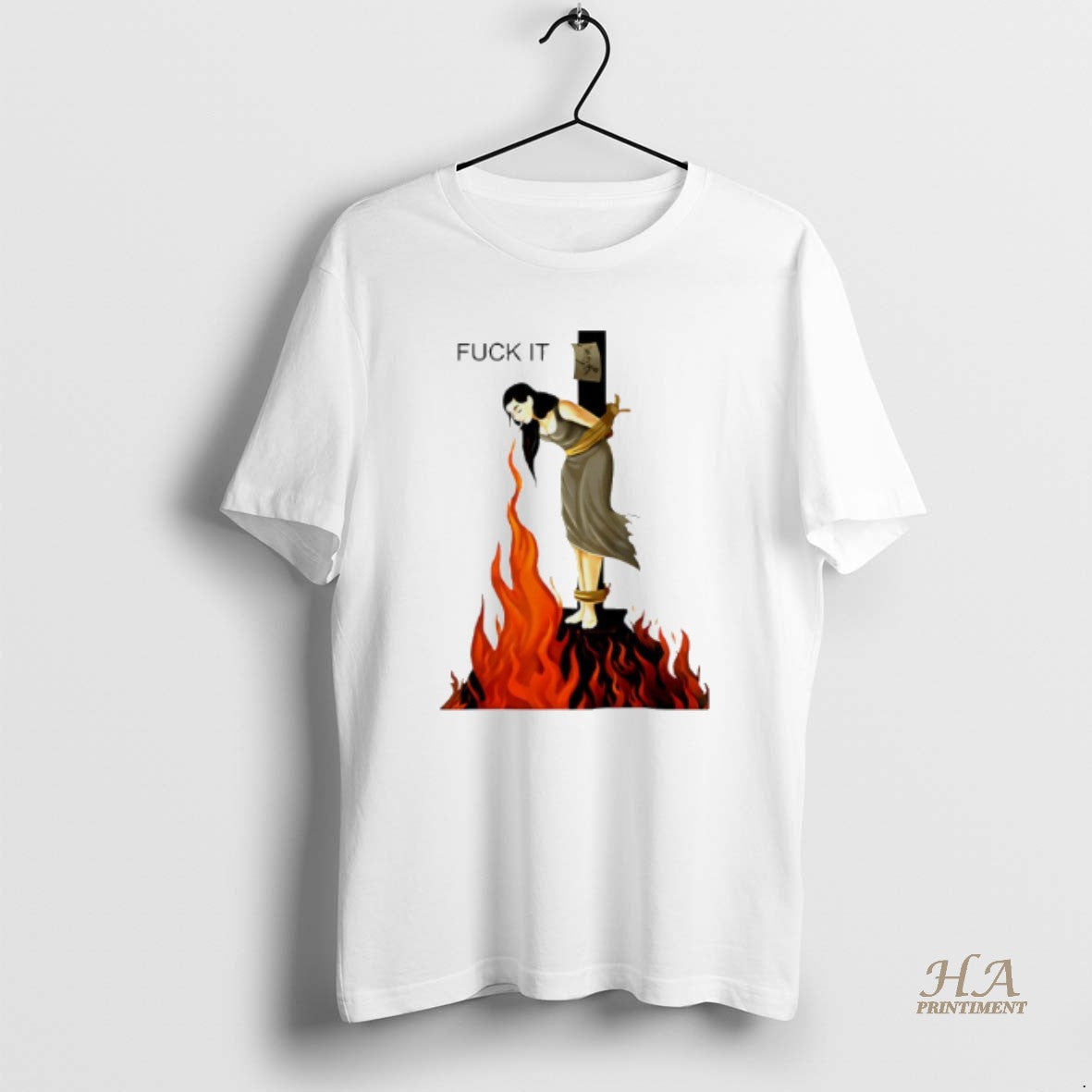 Official Fuck It Woman Hanging On A Cross Smoking T-Shirts, Hoodie, Sweatshirt | InkNestWear.com