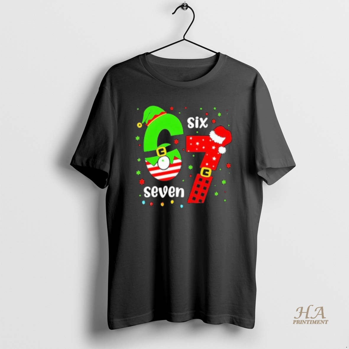 Official Funny 6 7 Six Seven Christmas Elf Santa Xmax 67 T-Shirts, Hoodie, Sweatshirt | InkNestWear.com