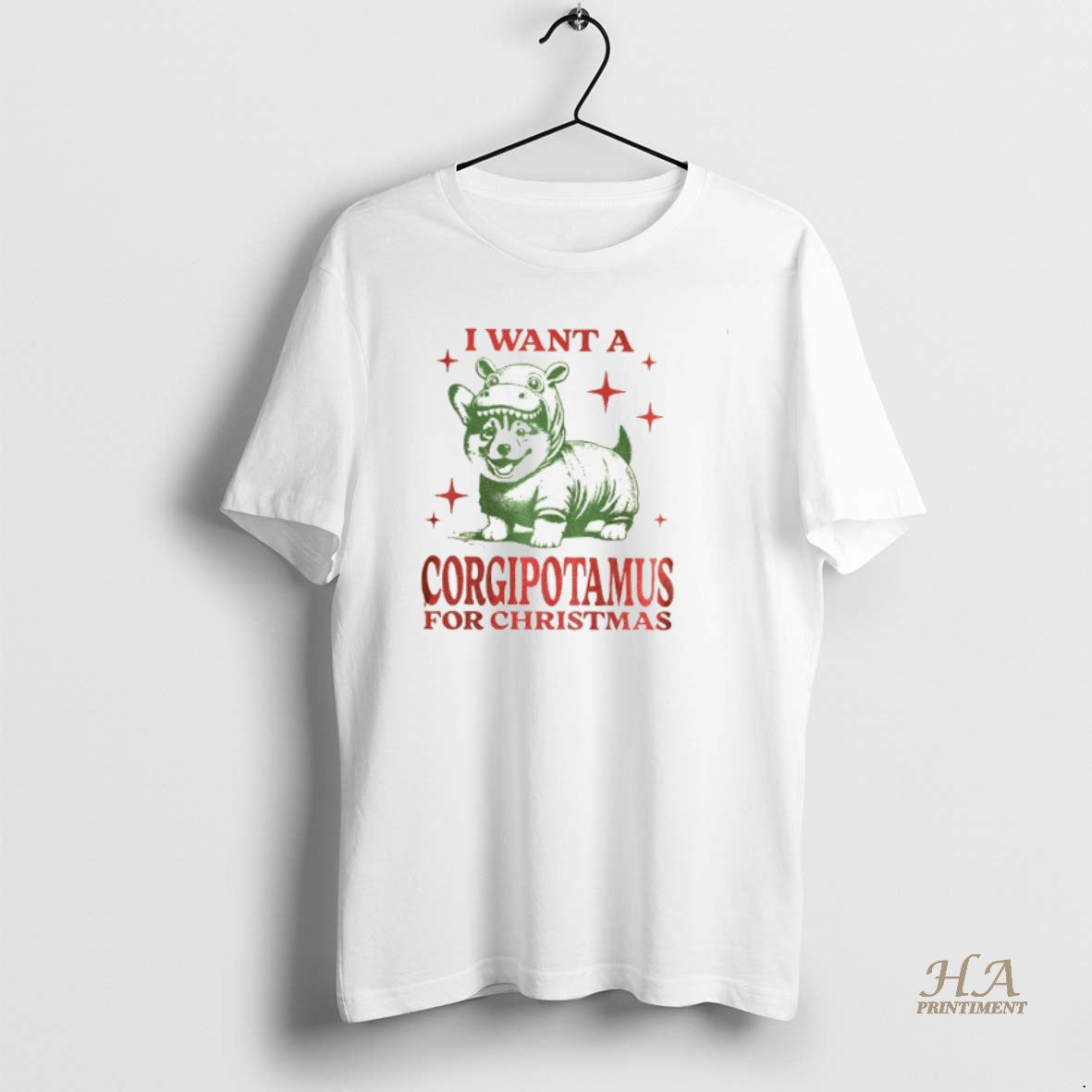 Official Funny Corgi Christmas I Want A Corgipotamus For Christmas T-Shirts, Hoodie, Sweatshirt | InkNestWear.com