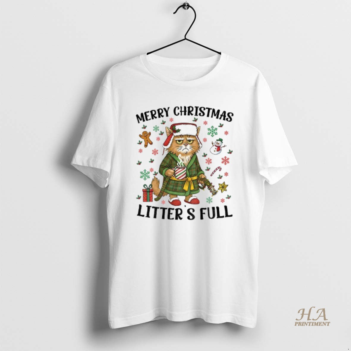 Official Funny Cat Litters Full Merry Christmas 2025 T-Shirts, Hoodie, Sweatshirt | InkNestWear.com