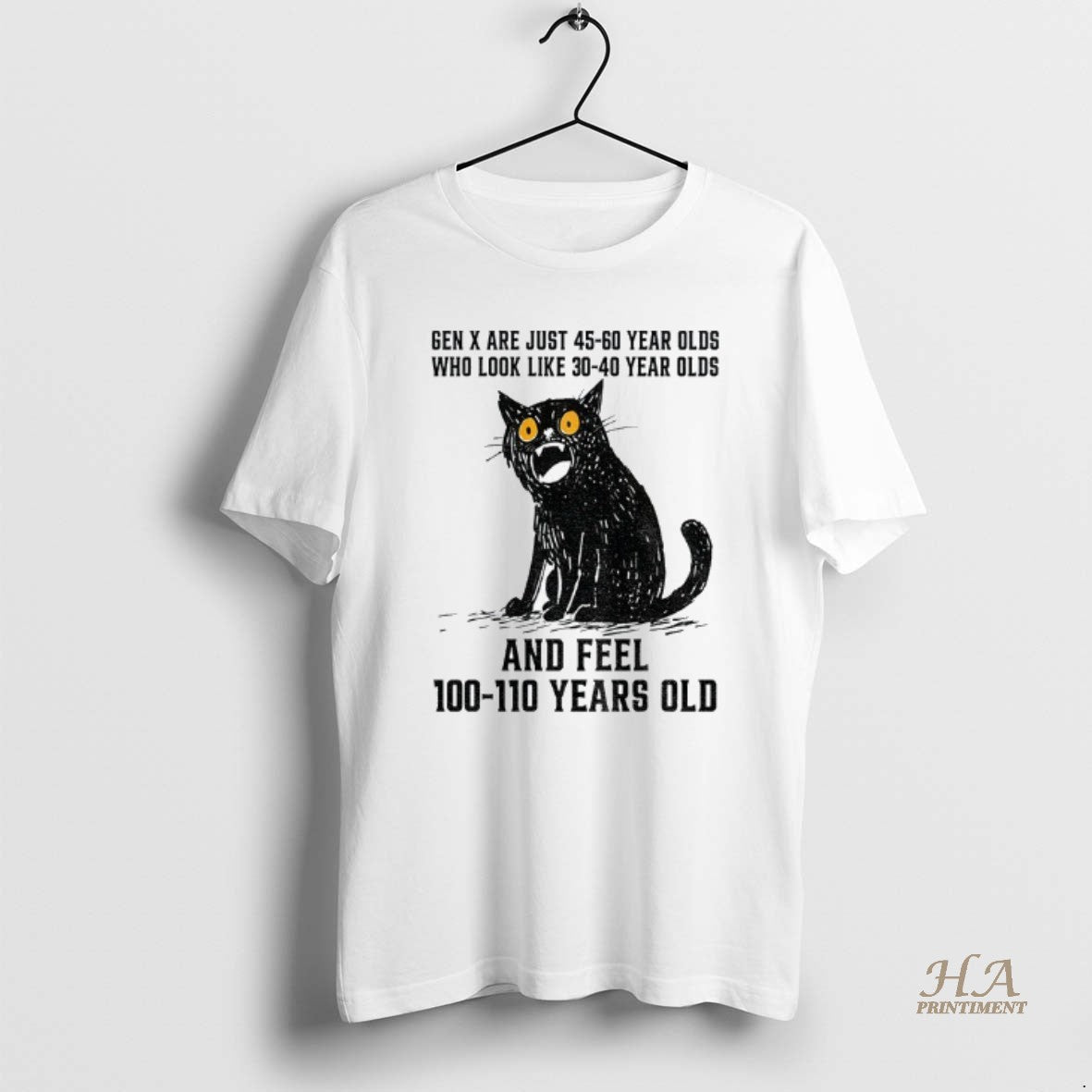 Official Funny Cat Gen X Are Just 45 60 Year Olds Who Look Like 30 T-Shirts, Hoodie, Sweatshirt | InkNestWear.com