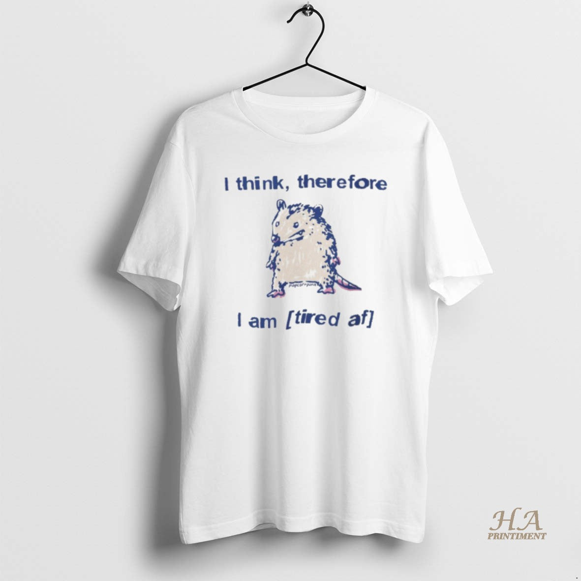 Official Funny Opossum I Think Therefore I Am Tired T-Shirts, Hoodie, Sweatshirt | InkNestWear.com