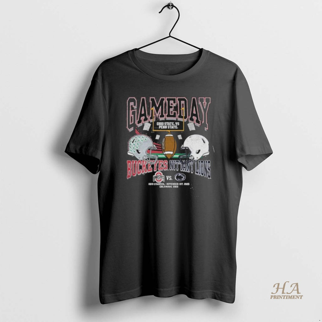 Official Gameday Football 2025 Ohio State Vs Penn State Helmet T-Shirts, Hoodie, Sweatshirt | InkNestWear.com