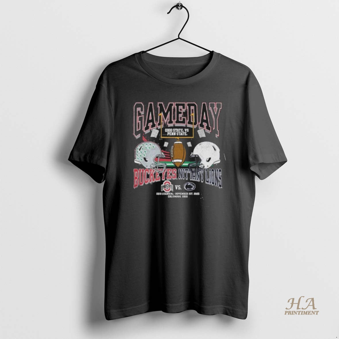 Official Gameday Football 2025 Ohio State Vs Penn State Helmet T-Shirts, Hoodie, Sweatshirt | InkNestWear.com
