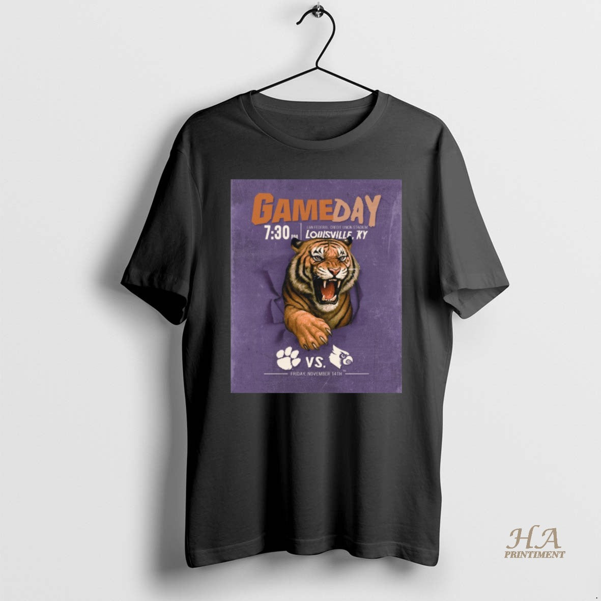 Official Gameday Ln Federal Credit Union Stadium Louisville Ky Clemson Tigers Vs Louisville Cardinals Nov T-Shirts,...