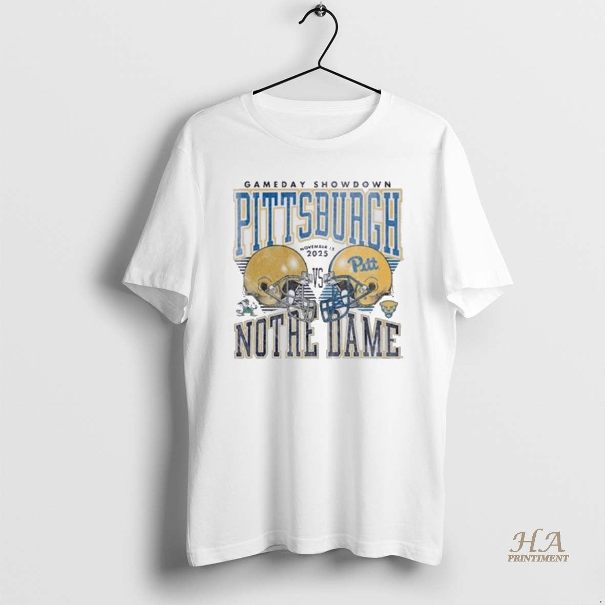 Official Gameday Showdown 2025 Pittsburgh Vs Notre Dame Matchup T-Shirts, Hoodie, Sweatshirt | InkNestWear.com