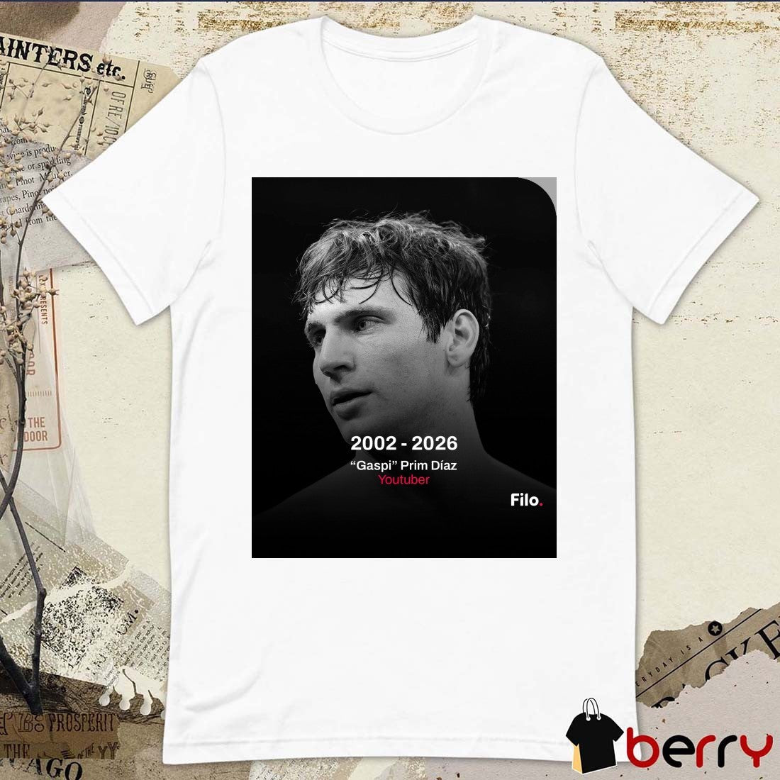 Gaspi Prim Díaz Youtuber 2002 – 2026 Filo Poster t-shirt