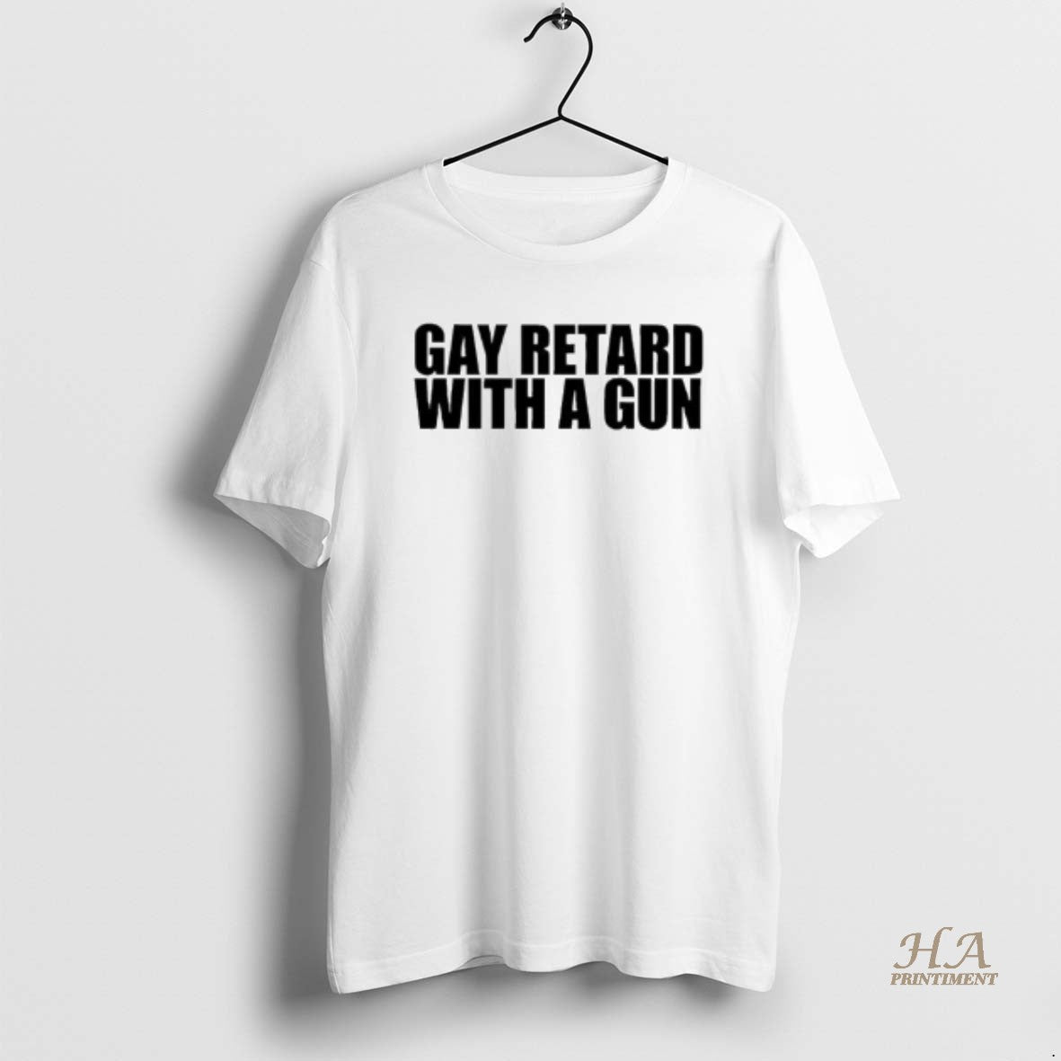Official Gay Retard With A Gun Text T-Shirts, Hoodie, Sweatshirt | InkNestWear.com