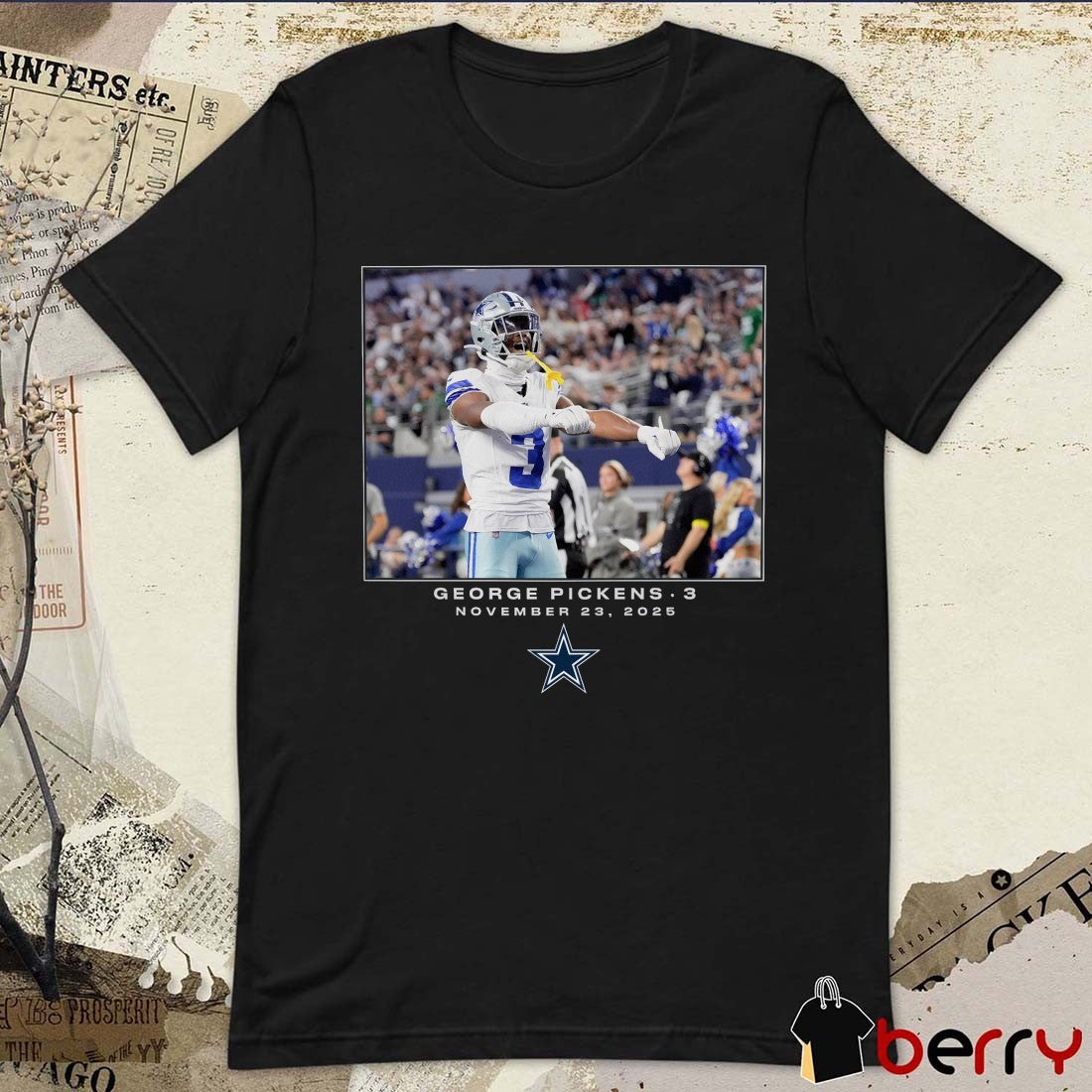 George Pickens Dallas Cowboys NFL Flash Features Week 12 November 23 2025 t-shirt