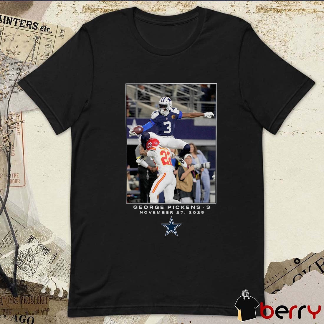 George Pickens Dallas Cowboys NFL Flash Features Week 13 November 30 2025 t-shirt