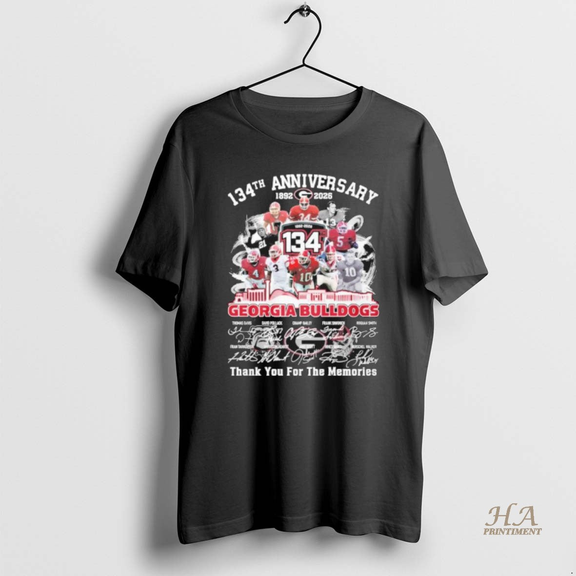 Official Georgia Bulldogs 134th Anniversary 1892 2026 Signatures T-Shirts, Hoodie, Sweatshirt | InkNestWear.com