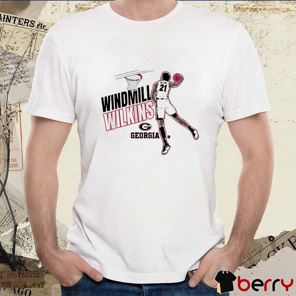 Georgia Bulldogs Basketball Windmill Jake Wilkins NCAA t-shirt