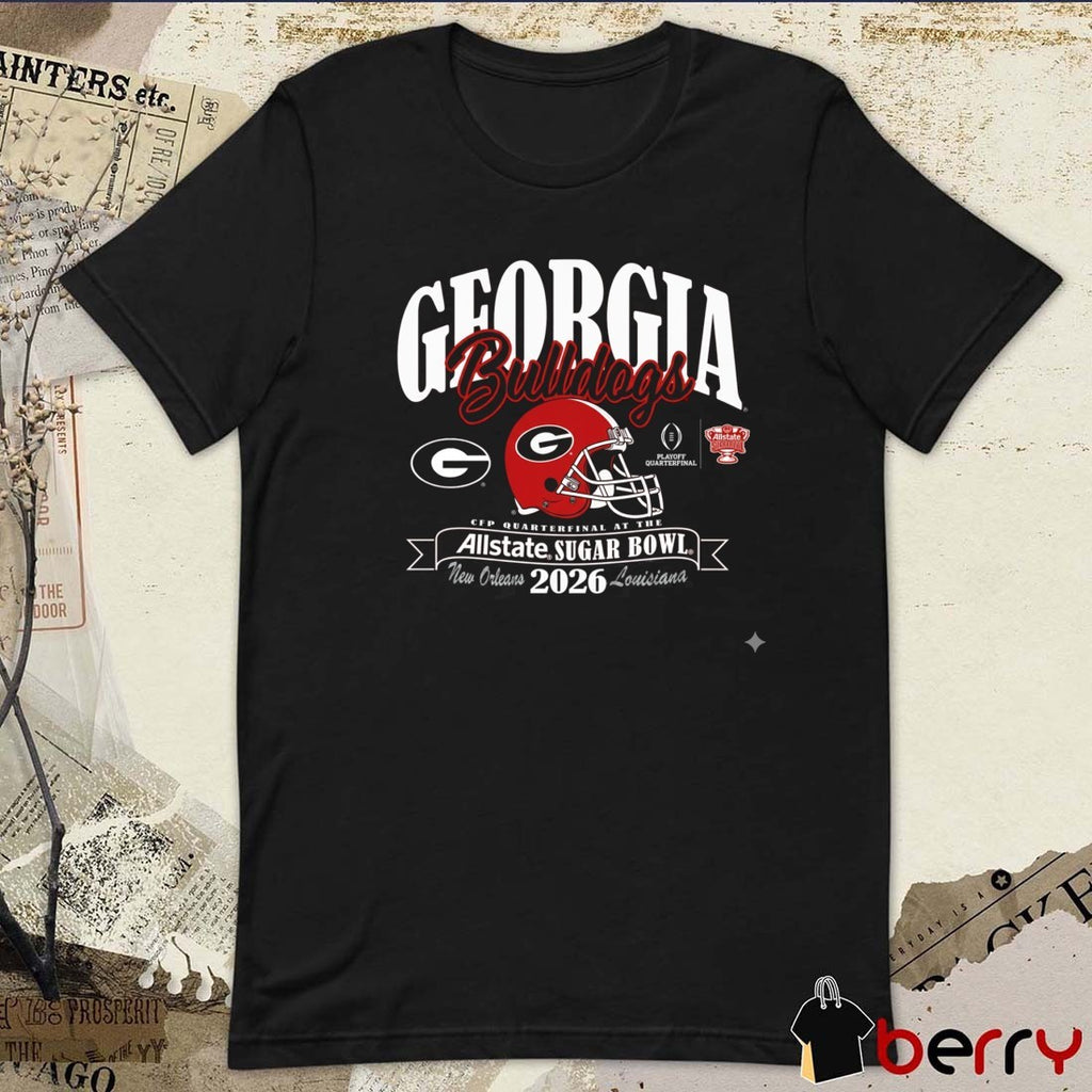 Georgia Bulldogs CFP Quarterfinal At The 2026 Allstate Sugar Bowl New Orleans Louisiana Helmet t-shirt
