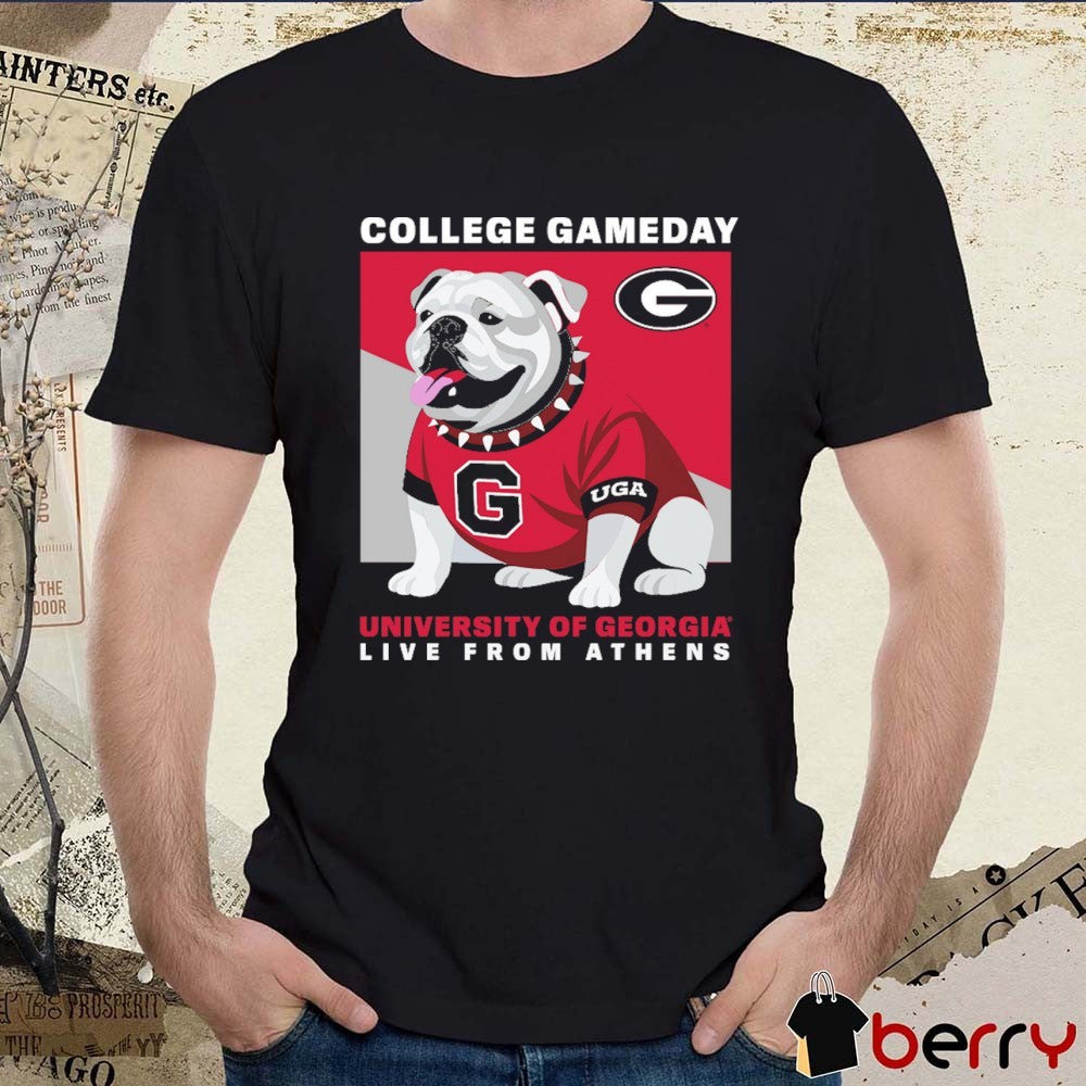Georgia Bulldogs ESPN College GameDay University Of Georgia Live From Athens Mascot t-shirt
