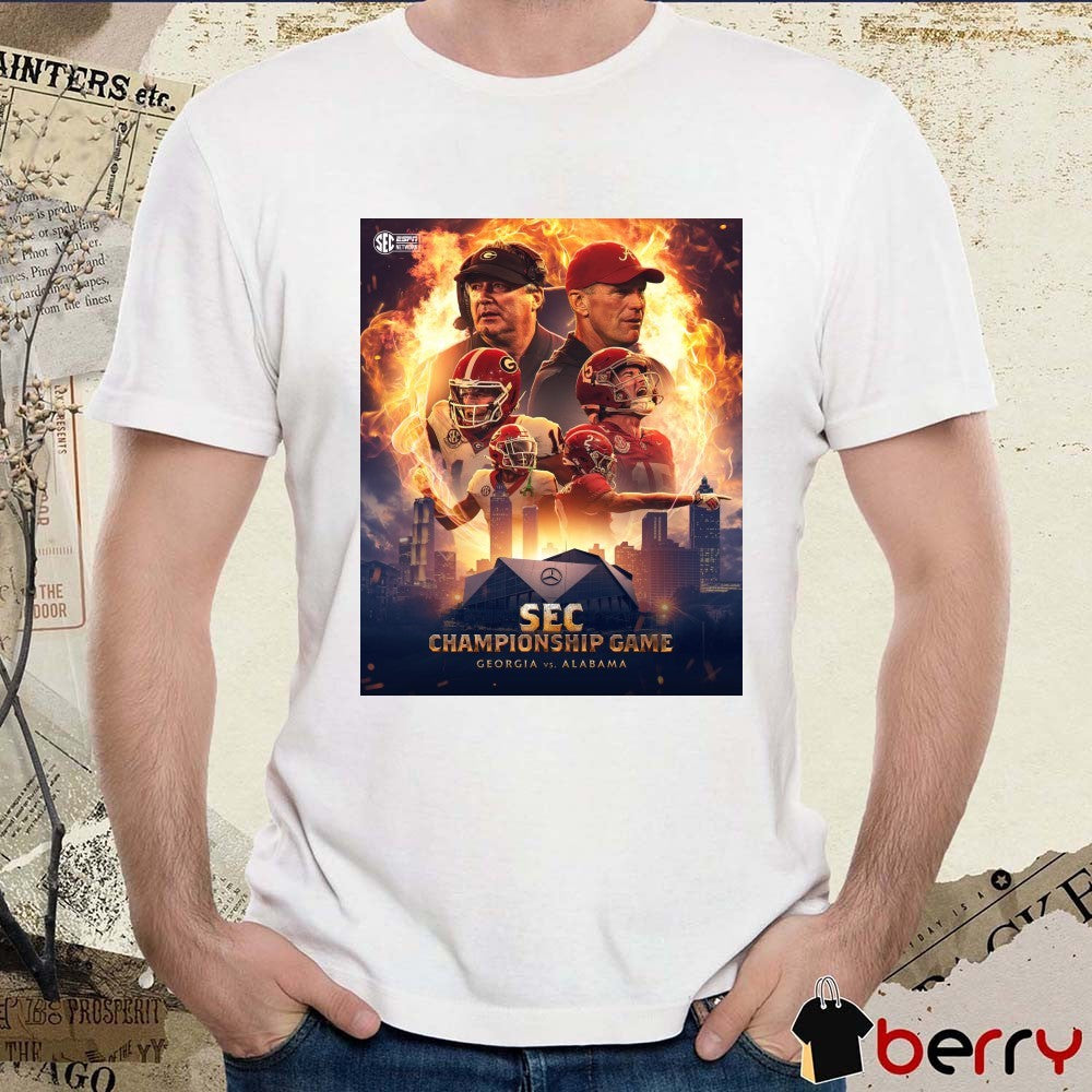 Georgia Bulldogs Vs Alabama Crimson Tide 2025 SEC Championship Game at Mercedes-Benz Stadium Poster shirt