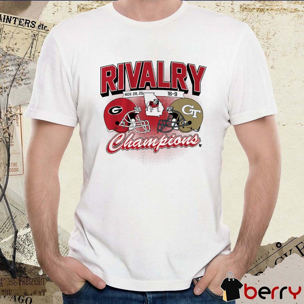 Georgia Bulldogs Vs Georgia Tech Yellow Jackets Football Rivalry Champions Winner 16 – 9 November 28 2025 t-shirt