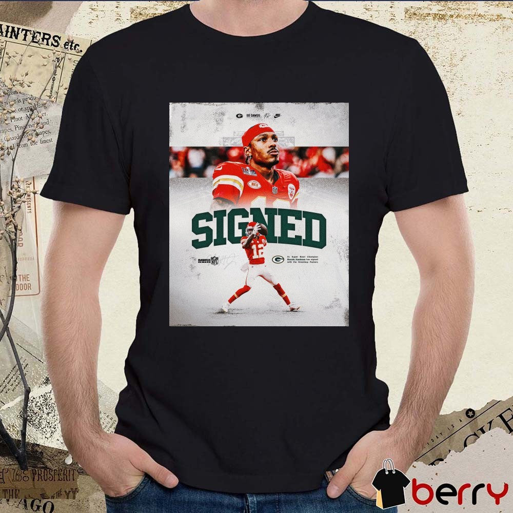 Georgia Bulldogs football 3x Super Bowl Champion Mecole Hardman has signed with the Green Bay Packers Poster t-shirt