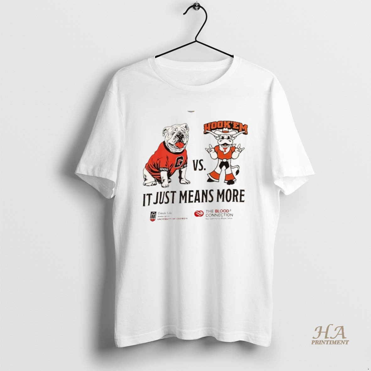 Official Georgia Bulldogs Vs Texas Longhorns It Just Means More Mascot Christmas T-Shirts, Hoodie, Sweatshirt